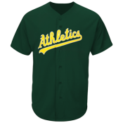 Athletics Official MLB Full Button Youth Jersey MAHD684Y
